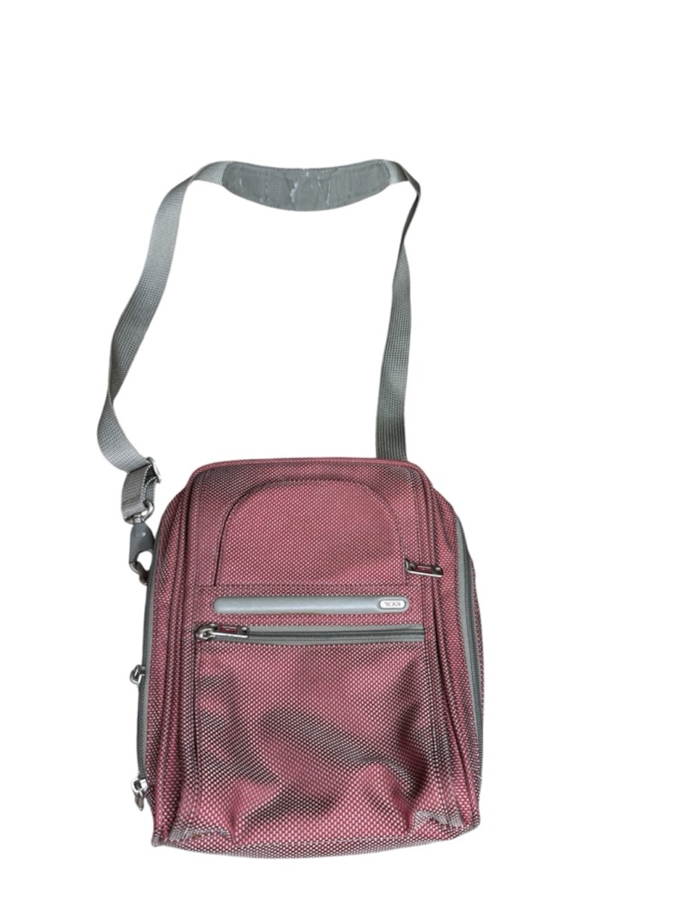 Tumi Red‎ Gray Crossbody Bag Alpha Collection  Nylon
